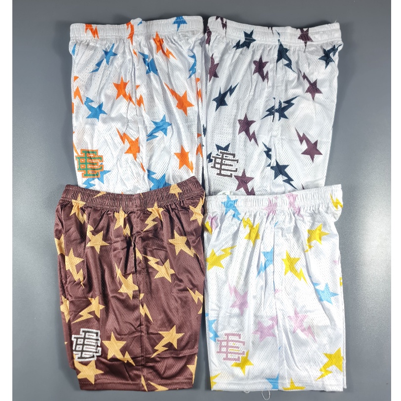 CODE D68O กางเกงลําลอง Eric Emanuel Shorts Basketball Streetwear Style Shorts Starlight