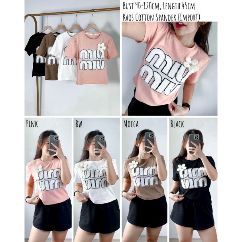 •ECLAIRE• 0X8 ผู้หญิง CASUAL CROP TSHIRT MIWMIW