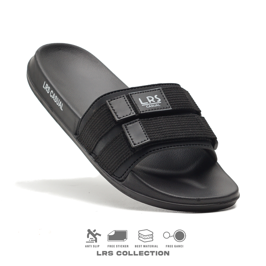 รองเท้าแตะผู้ชาย รองเท้าแตะผู้หญิง รองเท้าแตะสไลด์ กันลื่น น้ําหนักเบา Gorka Black lrs รองเท้าแตะลํา