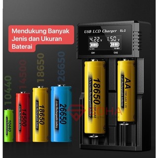 CHB-011 Charger Baterai Cas Baterai AAA AA 18650 Indikator Digital LED Status Baterai Volt dan Ampere -MH Ni-Cd 1.2V Li-ion 3.7V 18650 AA AAA