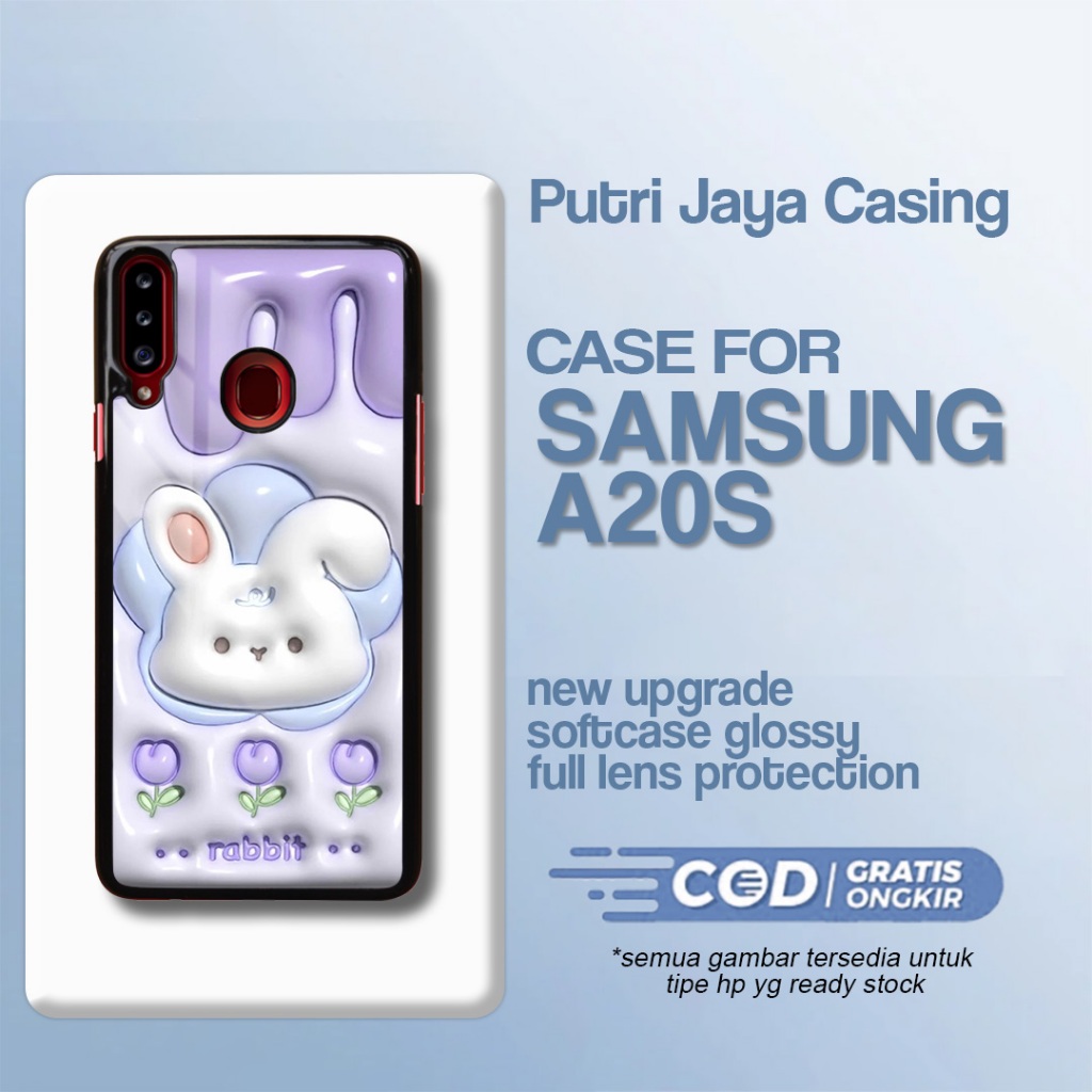 Samsung A20s น่ารัก 07 กรณีล่าสุด Hardcase Softcase Glossy Kesing Putri Jaya ปลอก