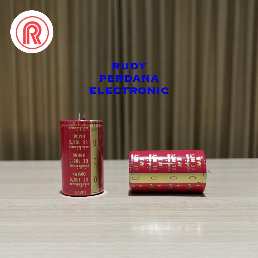 ตัวเก็บประจุ ELCO ELKO 10000UF 80V 10000 UF 80 VOLT NICHICON RED OM (M)