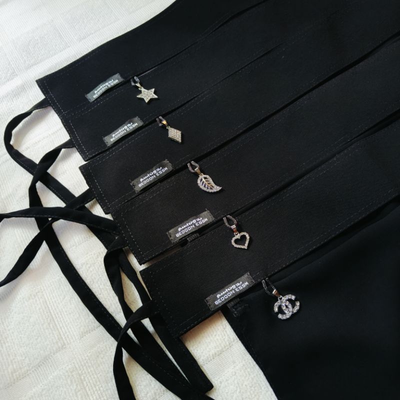 LOKAL Niqab Bandana Beedon Esme ท้องถิ่น Niqob Cadar Ped Hard 2 ชั้น Siffon Silky