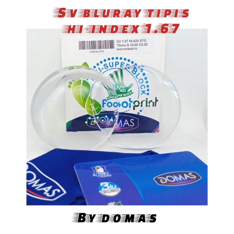 เลนส์ SV UV420 SUPERBLOCK BLUERAY INDEX 1.67 โดย DOMAS