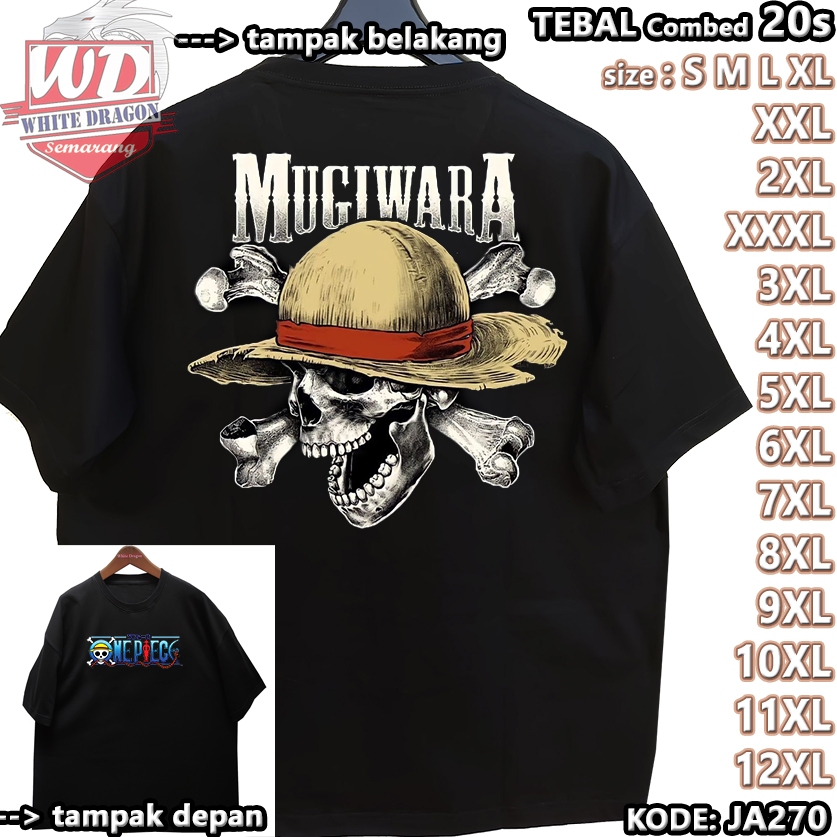 ONE PIECE เสื้อยืดขนาดใหญ่รหัส JA270 JUMBO 2XL 3XL 4XL 5XL 6XL 7XL 8XL 9XL 10XL 11XL 12XL