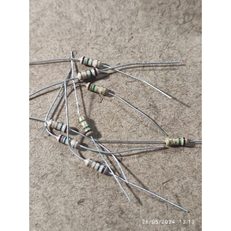 10 ชิ้น RESISTOR 1R5 1R5 OHM 1/4W 5%