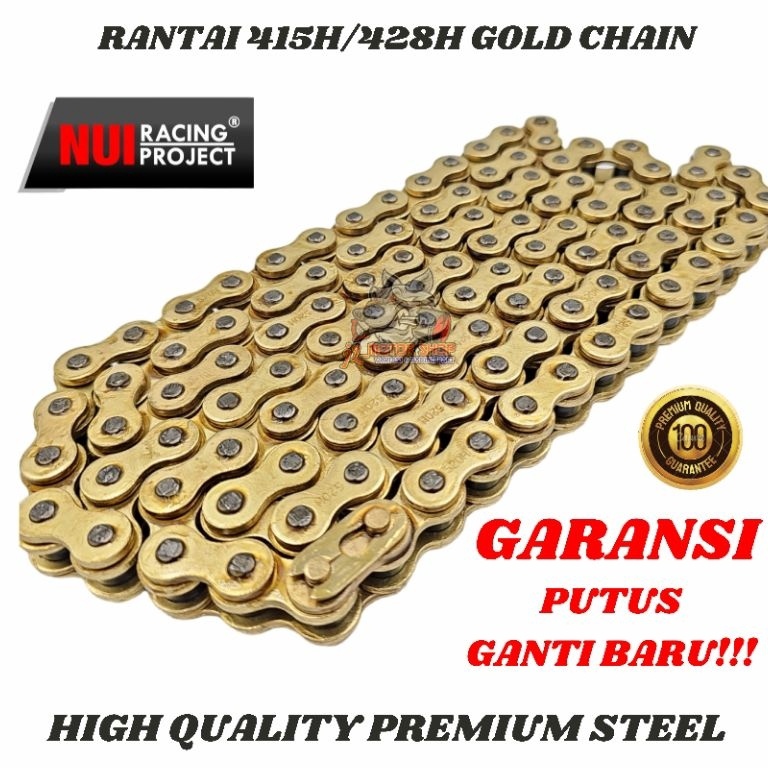 สินค้าที่เลือก GOLD CHAIN GOLD 428 415 11 12 13 L NUI RACING NUI RONTE GOLD CHAIN 428 415 11 12 13 L