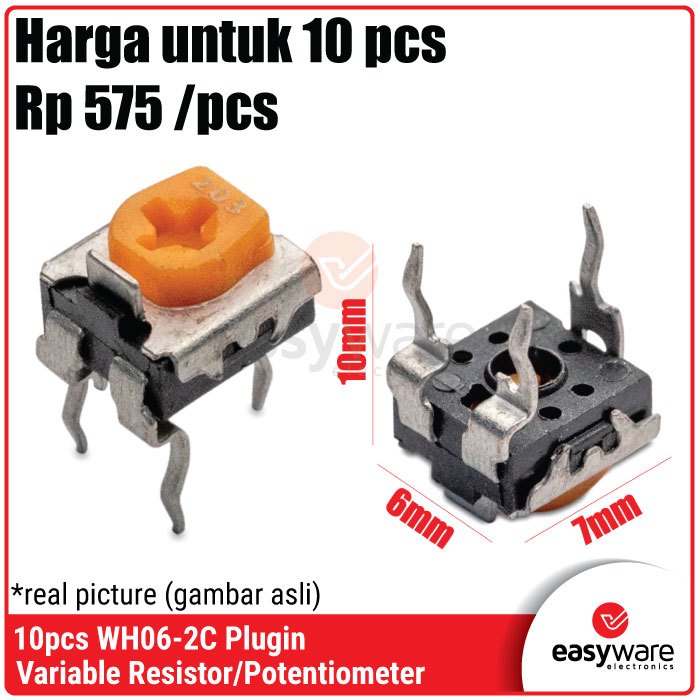 10x WH06-2C-101 100R Plugin Variable Resistor Potentiometer WH06 2C 100R 500R 1K 2K 5K 10K 20K 50K 1