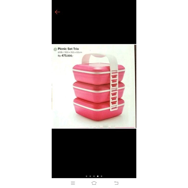 Tupperware ตะกร้า PST สีชมพูขนาดใหญ่ใหม่