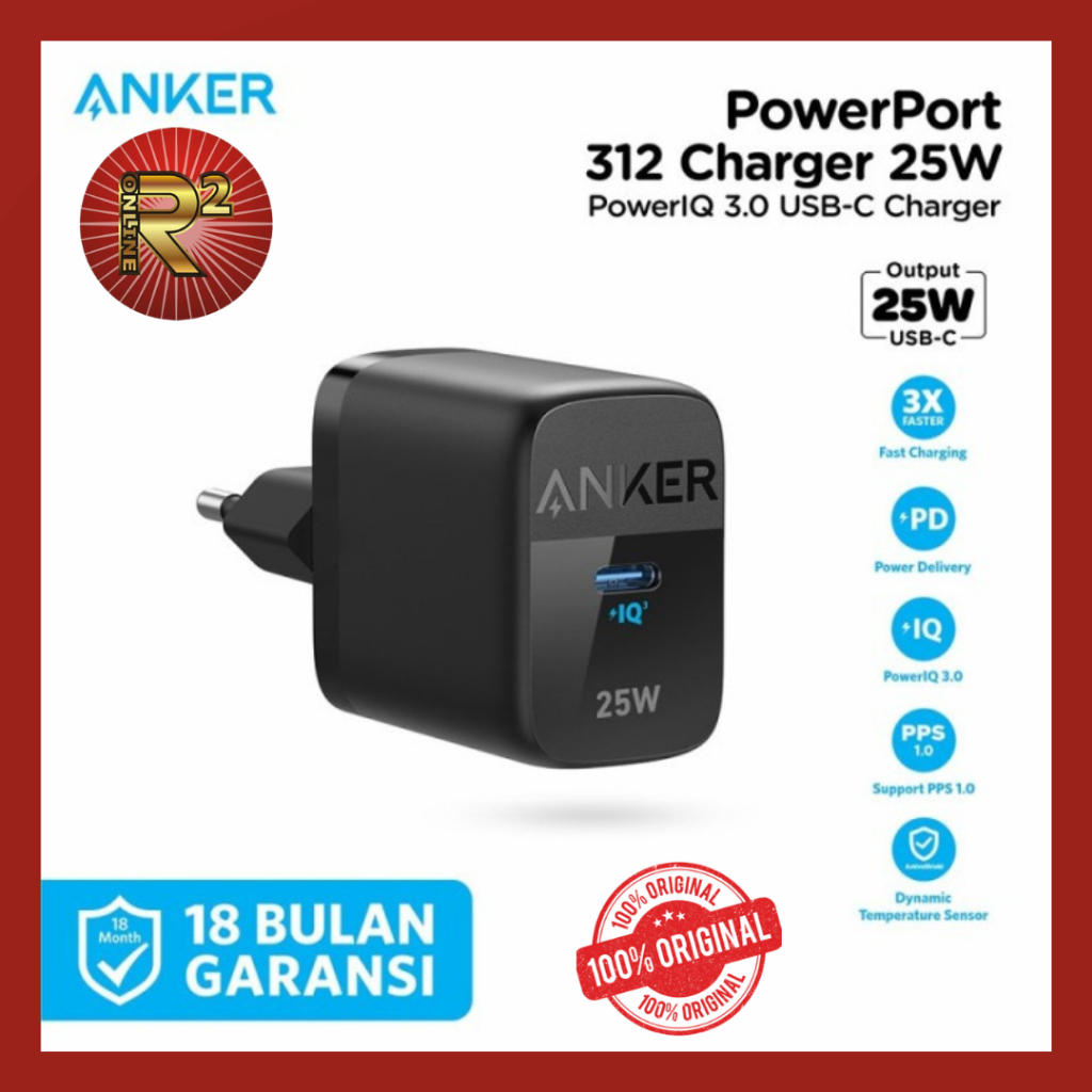 Anker 312 Charger 25W PPS PD SFC ชาร์จเร็ว USB Type C