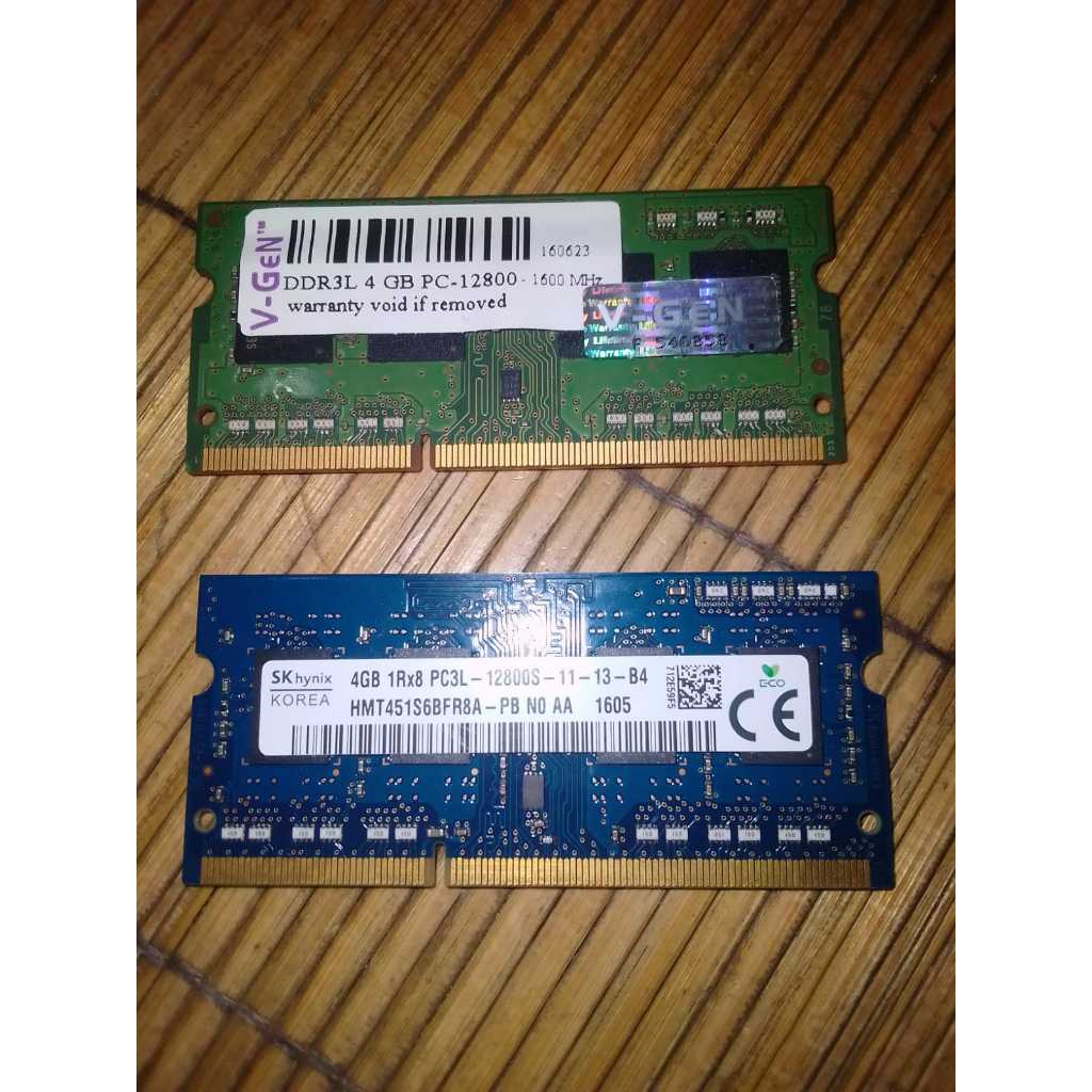 RAM แล็ปท็อป DDR3L 4GB Samsung Hynix Vgen