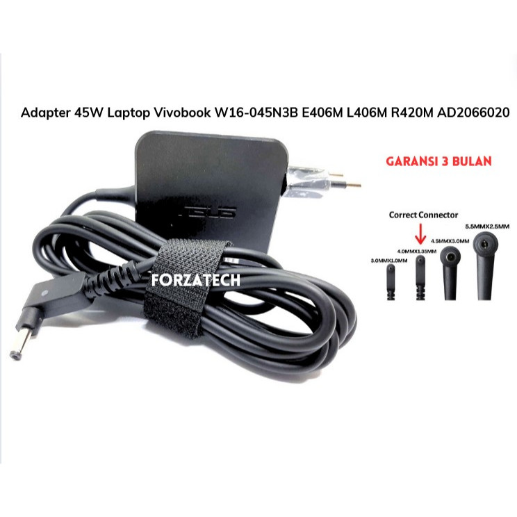 45W อะแดปเตอร์ชาร์จแล็ปท็อป Vivobook W16-045N3B E406M L406M R420M AD2066020 ใหม่รับประกัน3เดือนเปลี่