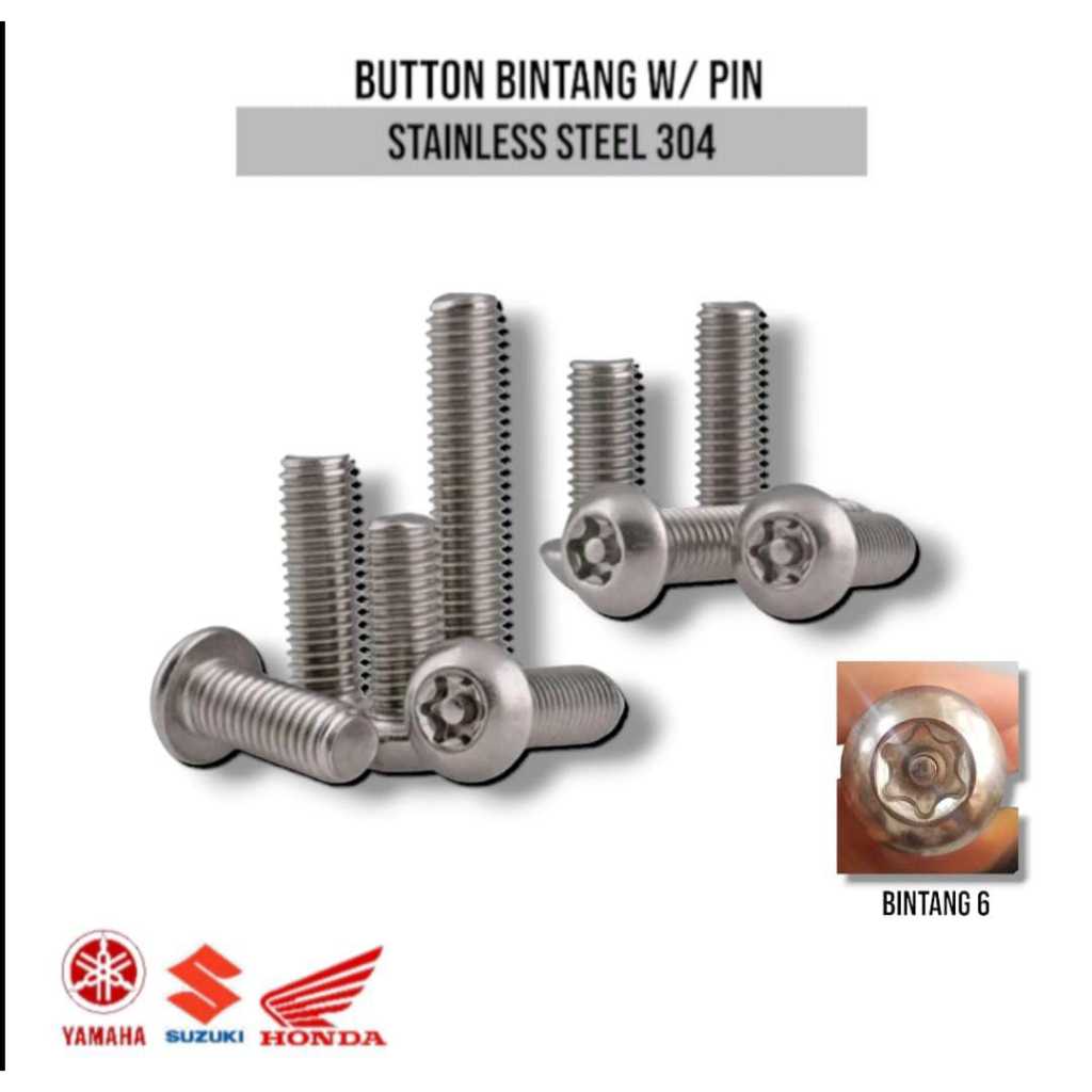 (1 ชิ้น) M5 x 30 ปุ่ม torpq Bolt / W ปุ่ม Bolt / M5 x 30 Pin / M5 x 30 Torx Bolt T Key 20 4 มม. ร่ม 