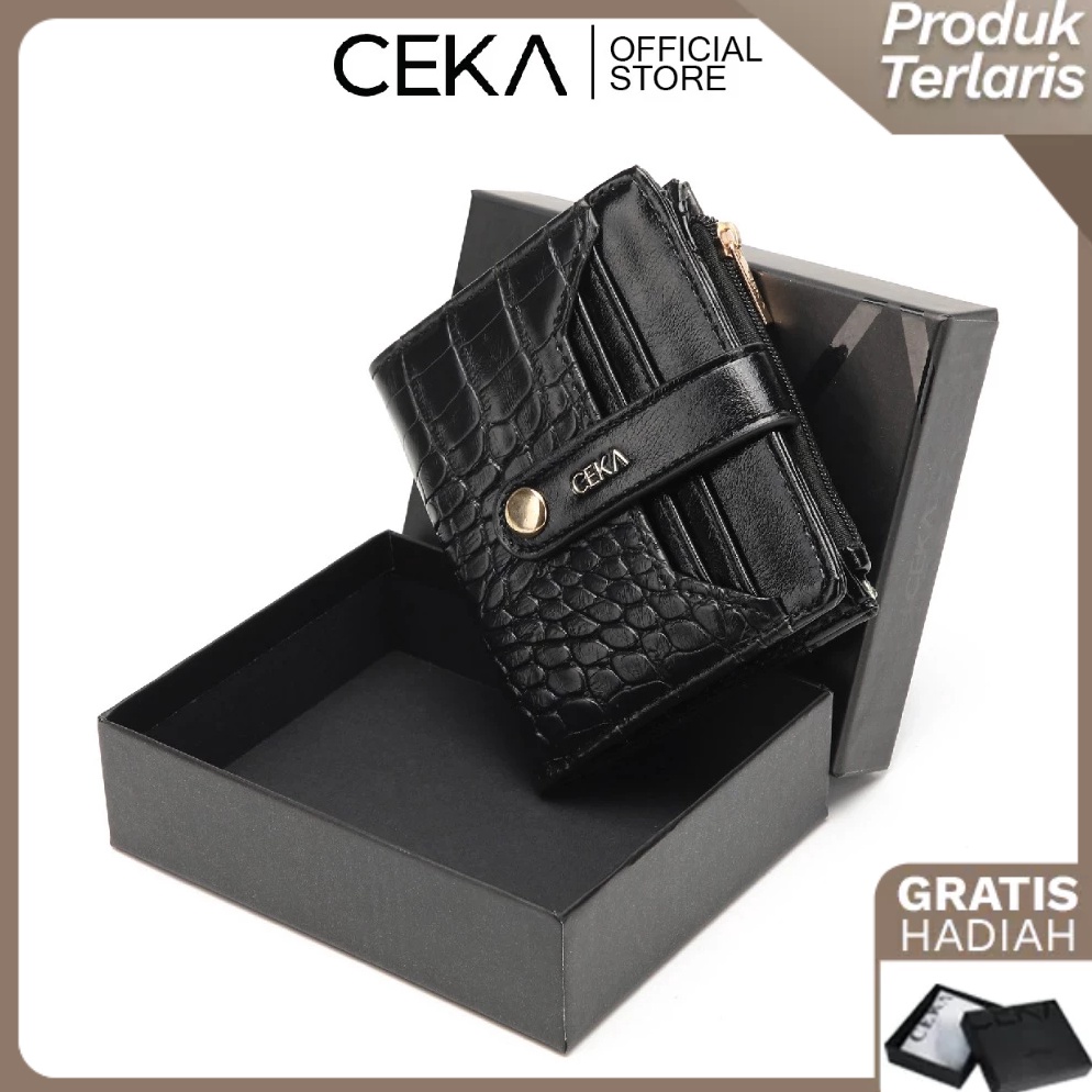 DIRECT ATC CAKA Womens Wallet Card Wallet Small Girl ล่าสุด Croco Leather Fenne Short Wallet