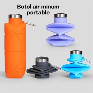 Botol Minum Lipat Portable BPA FREE 700 ML / Botol Travel Olahraga Silikon Anti Tumpah Botol Air Minum Lipat Silikon Bebas BPA Free Botol Perjalanan Ringan untuk Sport Kemping Gym 700ml
