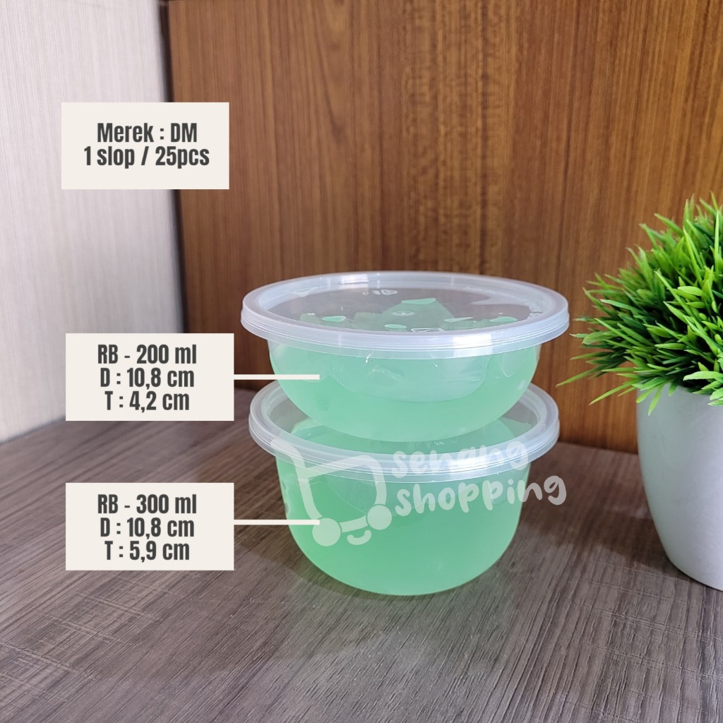 ROLLparty Thinwall DM ROUND 200ML 300ML กล่องพลาสติกกลม 200/300 RB