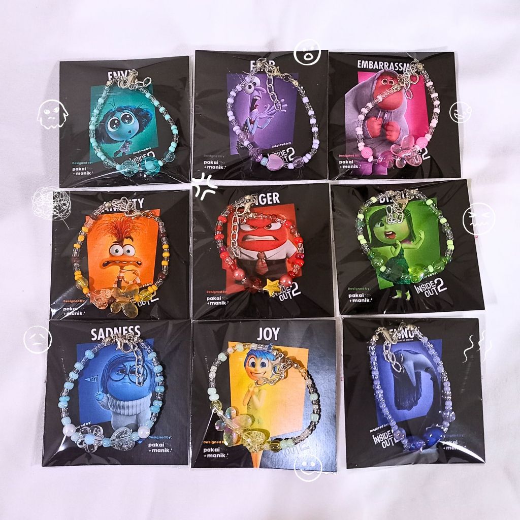 สร้อยข้อมือลูกปัด | ชุดสร้อยข้อมือ Inside Out | INSIDE OUT BESTIE BEAD BRACELET น่ารัก COUPLE BRACEL