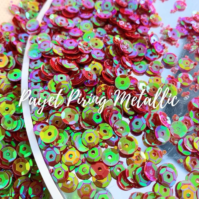 Atom SEQUENCE [Middle Hole 6mm] DOLLAR COIN SEQUENCE CRYSTAL SEQUIN Plate ROUND FLAT APPLICATION CLO