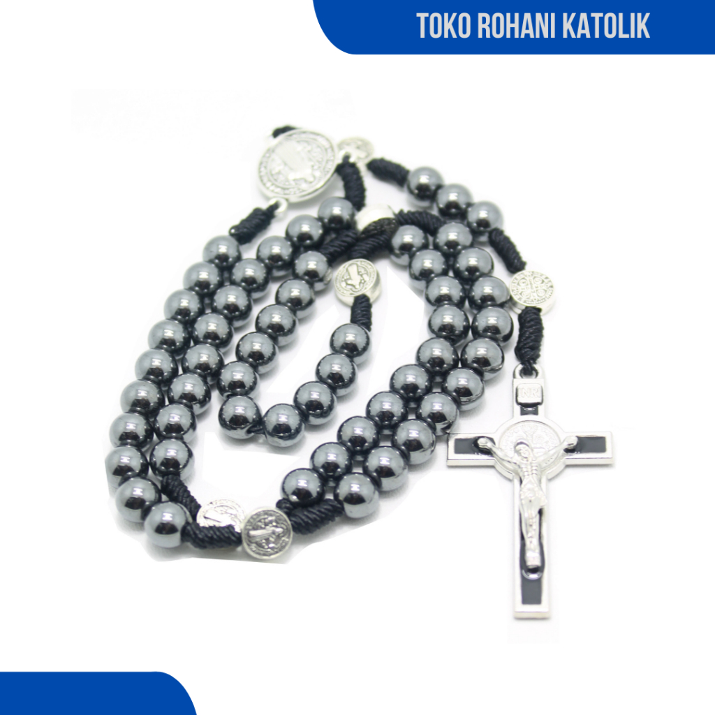 ITALY ROSARY 8 MM (BLOUSETIN STONE) / CATHOLIC ROSARY NECKLACE / PREMIUM ROSARY / ROSARY / COUNTER