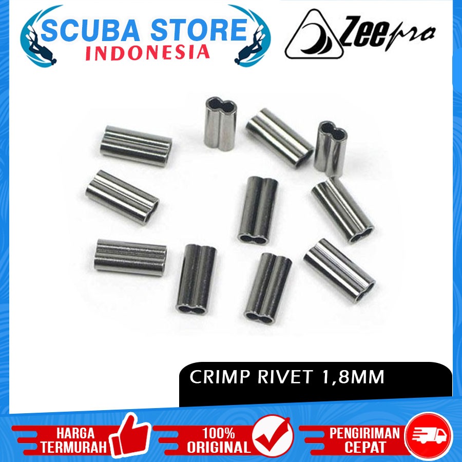 Crimp Rivet Zeepro Spearfishing Speargun Crimps Crimping Clamps Monoline 1.8 มม.สําหรับอุปกรณ์เสริม Spearo Apnea อุปกรณ์เสริม