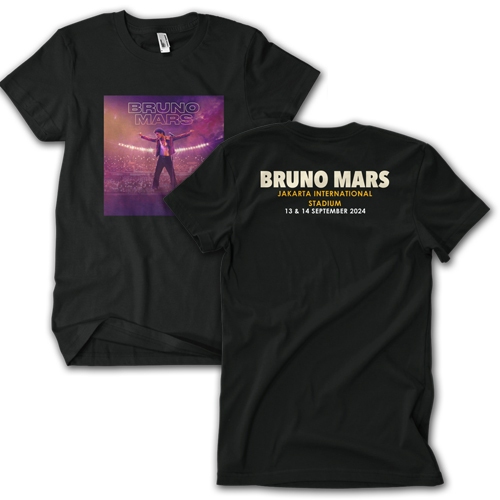 เสื้อยืด BRUNO MARS - BRUNO MARS LIVE IN - เสื้อยืด BRUNO MARS MUSIC