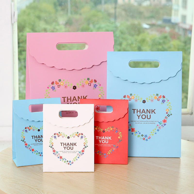 Agftoys Paperbag Lid Thank You Flowers Love Gift Bag Hampers
