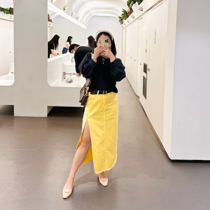 JEANS SKIRT / Highwaist JEANS SKIRT / LATEST Fashion / WHITE JEANS SKIRT