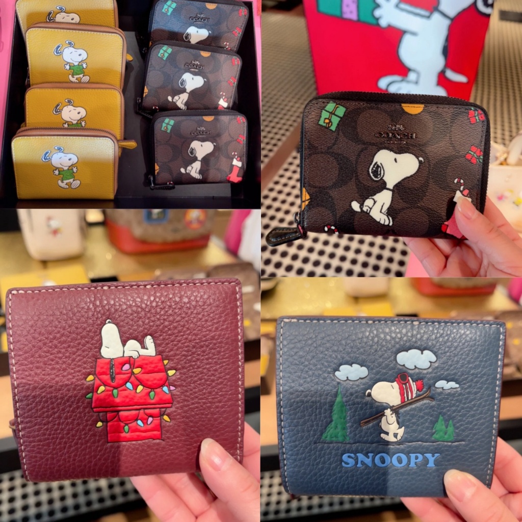 Coach Snoopy Coin Case Card Holder Cute Coin Case CE708, กระเป๋าสตางค์ CE704