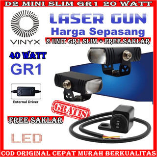 VINYX - ORIGINAL LAMPU TEMBAK VINYX GR1 D2 MINI SLIM SOROT LED LASER GUN 20 WATTT 2 WARNA X-7SEVEN HJG RAYTON