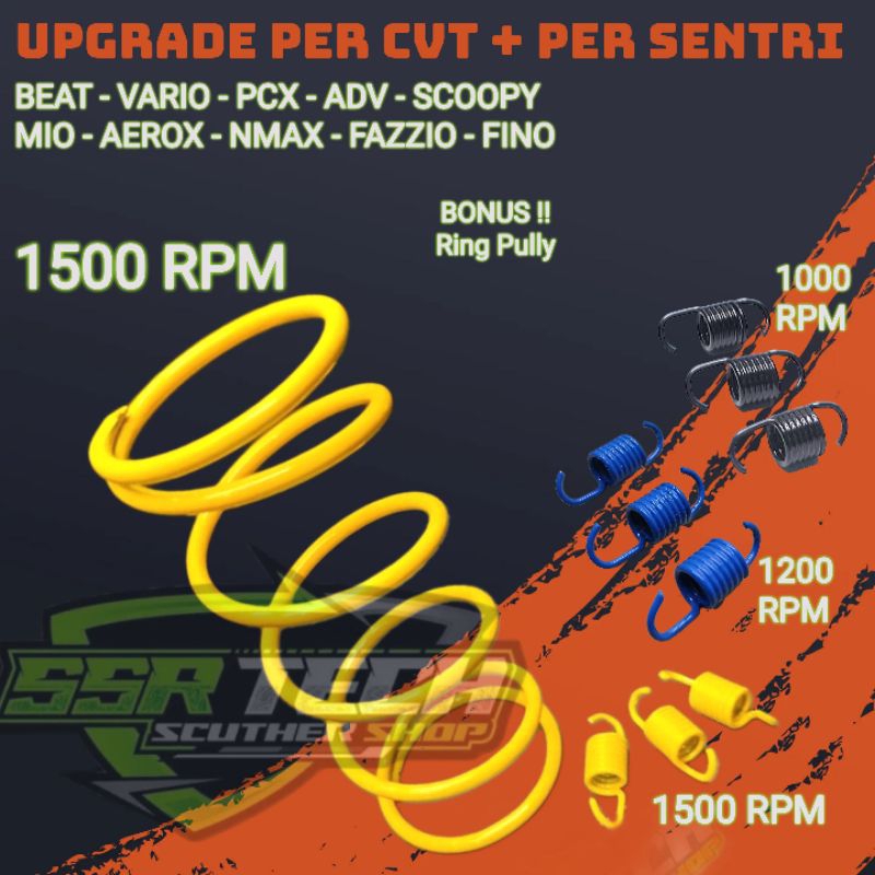 [POLOSAN] อัพเกรด PER CVT 1500 RPM + PER SENTRY AUTOMATIC CAMP DOUBLE RACING 1000 - 1200 - 1500 RPM ALL MATIC BEAT VARIO PCX SCOOPY SPACY MIO XRIDE XEON AEROX NMAX FINO [POLO]