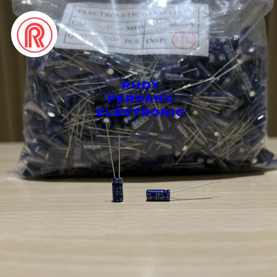 คาปาซิเตอร์ ELCO ELKO 47UF 25V 47 UF 25 VOLT