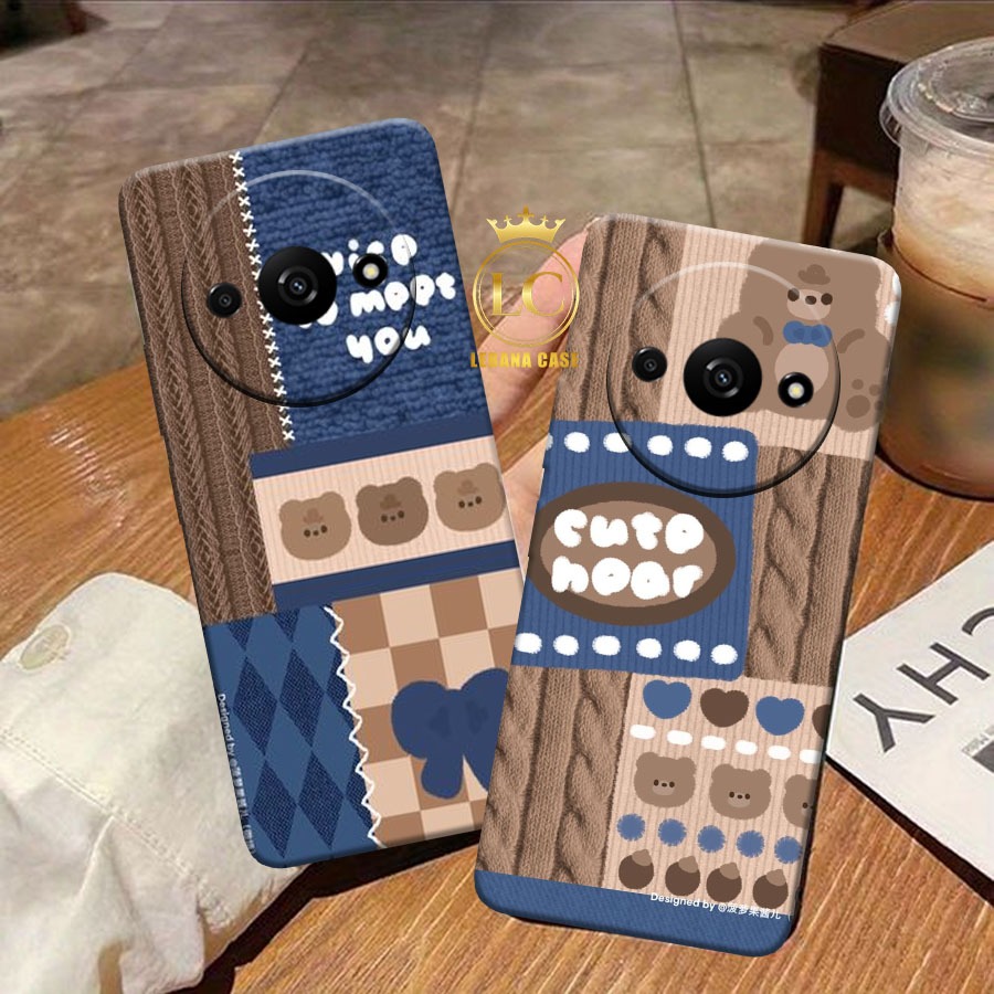 Softcase Redmi A3 2024 Motif Wallpaper BEAR - Cool Case - Mens Case - Silicone Case - เคสใหม่ล่าสุด 