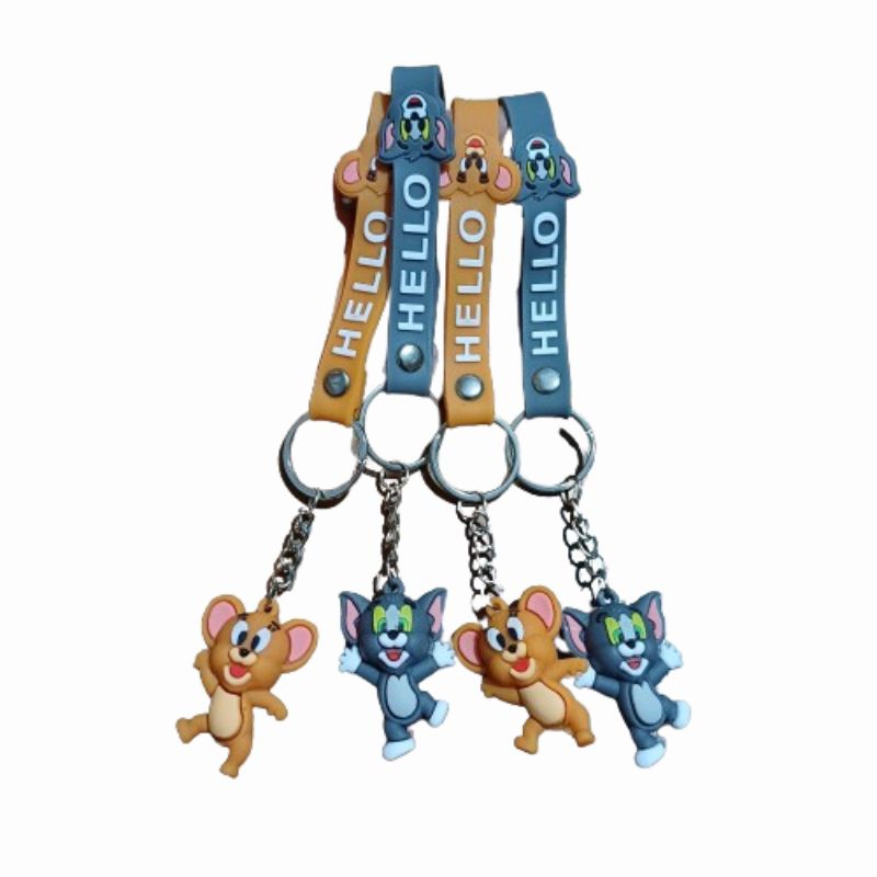 GANTUNGAN Random Tom Jerry Strap Keychain พวงกุญแจ Tom Jerry
