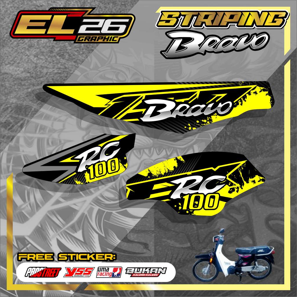 สติ๊กเกอร์ 221 STRIPING SUZUKI BRAVO - สติ๊กเกอร์ SUZUKI BRAVO ABSTRACT MOTIF