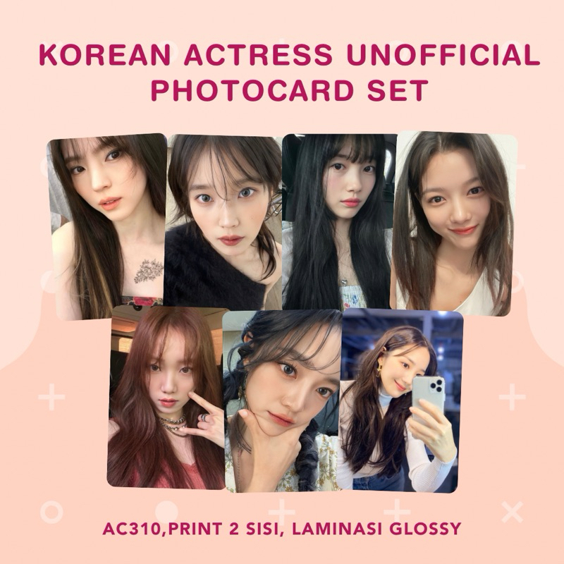 นักแสดงเกาหลี Photocard IU/Jung So Min/Kim Jiwon/Kim Yoo Jung/Go Youn Jung/Moon Ga Young/Park Ji Hu/