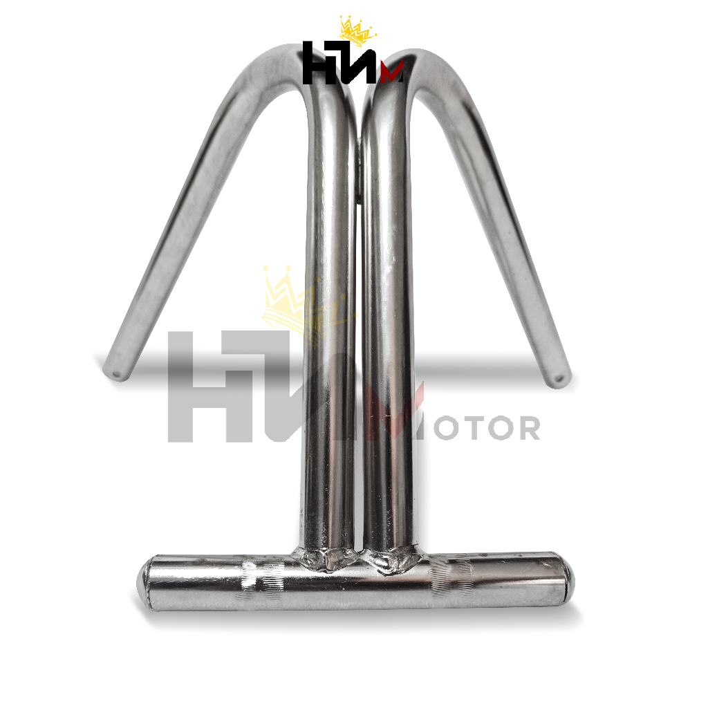 CUSTOM STANG CHOPPER RABBIT SKINY HORN FULL CROOME JAPSTYLE, BOBBER UNIVERSAL