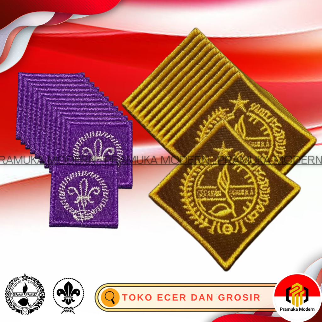20 ชิ้น Badge / Bet Tunas Saku & Wosm Pramuka PUTRA งานปักคอมพิวเตอร์