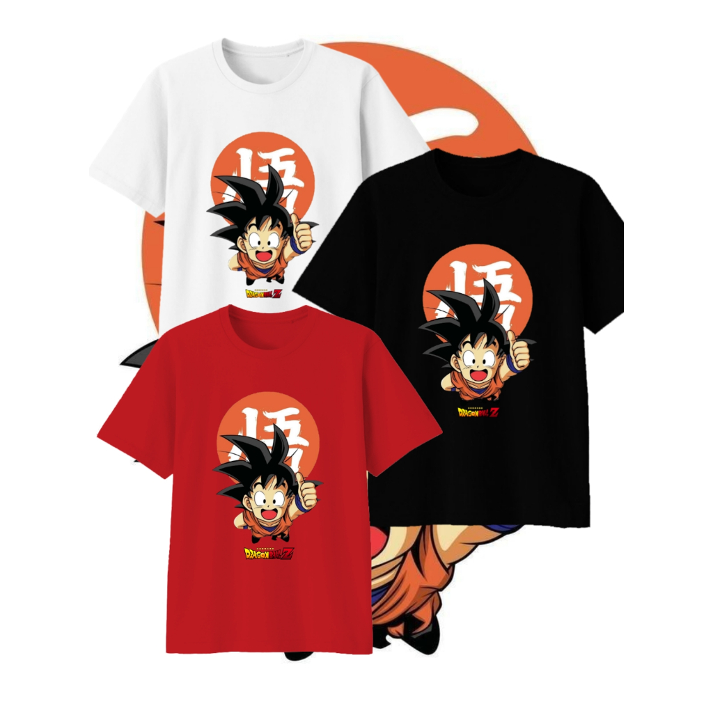 เสื้อยืดซุนโกคู | เสื้อยืด Dragonball Z | เด็ก วัยรุ่น&ผู้ใหญ่ | Cotton Combed 30 นุ่มพิเศษ