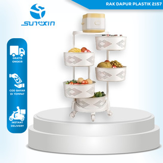 Sunxin - Rak Dapur Plastik 2157/ Tempat Penyimpanan Sayur Atau Barang Rumah Tangga