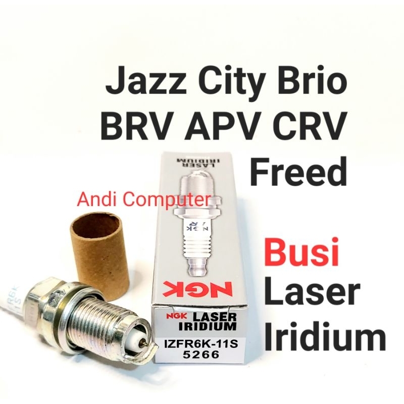 หัวเทียนเลเซอร์อิริเดียม IZFR6K 11S BRIO BRV Jazz Freed APV CRV FREED IZFR6K-11S 5266