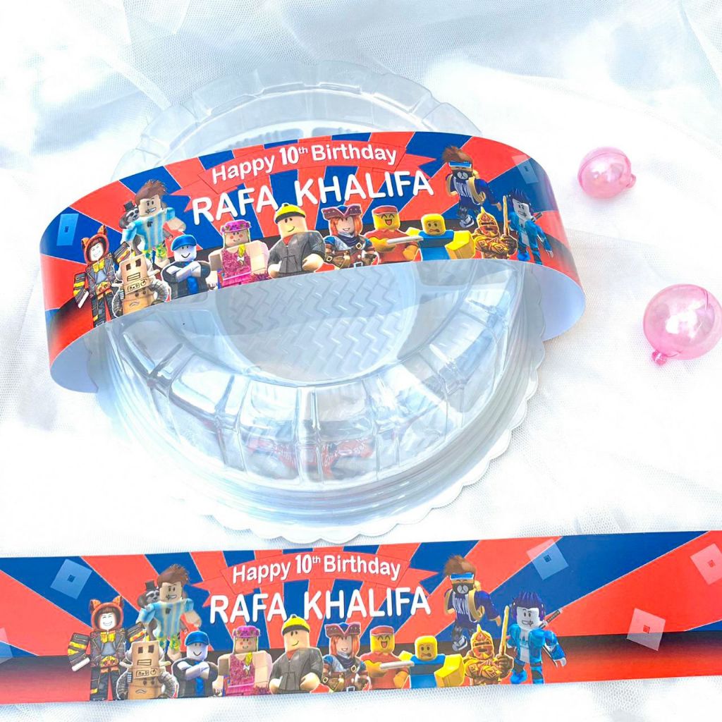 Ro Blox Boy Label Sleeve Box Packing / Bento / กล่องข้าววันเกิด / กระเช้าวันเกิด