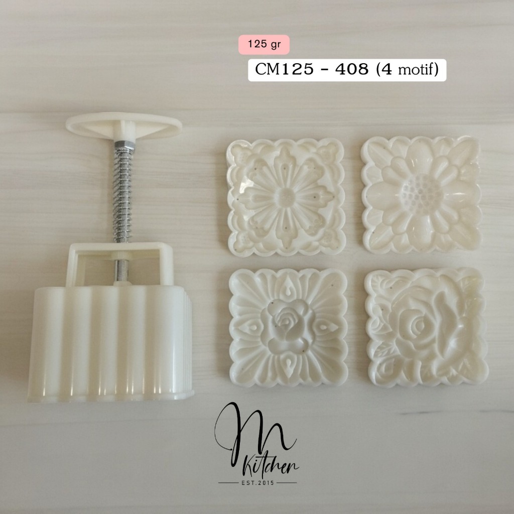 แม่พิมพ์ขนมไหว้พระจันทร์ CM125-408 (4 ลาย) (125gr)