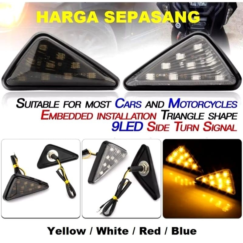 ไฟเลี้ยวแฟริ่ง LED สามเหลี่ยม R15 V2 V3 R25 Ninja 250 CBR150