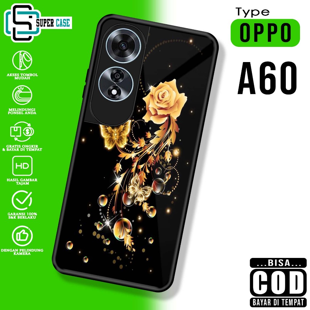 เคส OPPO A60 SuperCase Motif [ BTR ] เคส Softcase Hardcase กระจกเคลือบเงา