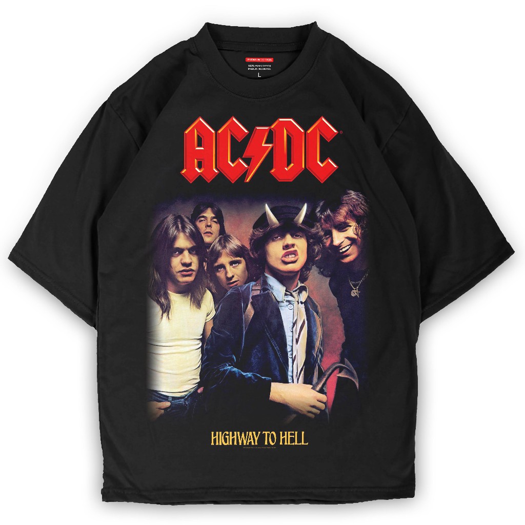 เสื้อยืด Highway TO HELL ACDC - METAL ROCK VAGE CASUAL DISTRO MERCHCANDISE MUSIC TSHIRT