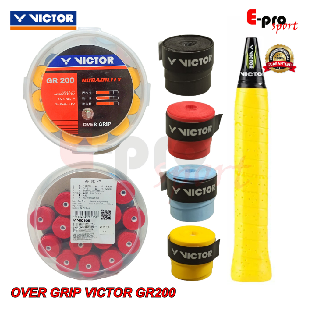 Victor GR 200 Over Grip ไม้แบดมินตันยาง GR200 GR-200 Original