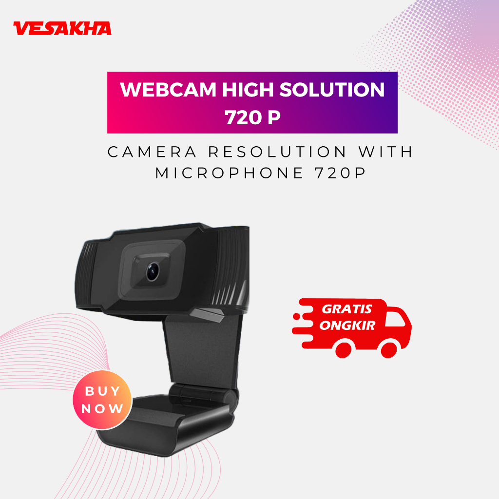 WEBCAM HIGH SOLUTION 720 P ความละเอียดกล้องพร้อมไมโครโฟน 720p