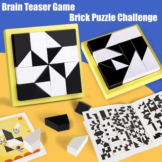 Mainan Edukasi 3D Brick Puzzle Board Geometri Pelatihan Penalaran Berpikir Logis