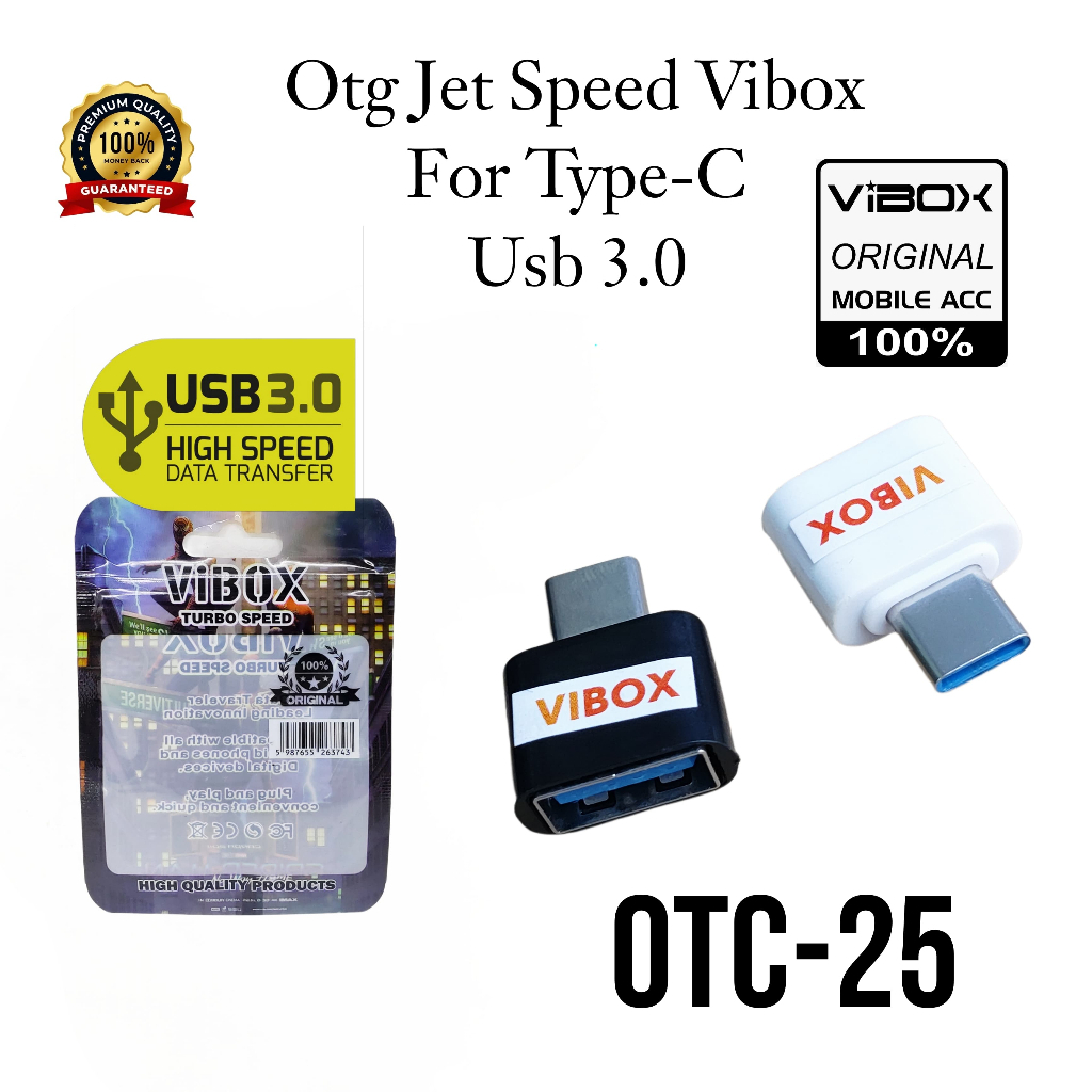 Vibox Otc-25 OTG Connector TYPE C เป็น USB 3.0 อะแดปเตอร์แปลงการถ่ายโอนข้อมูลอย่างรวดเร็ว [RAG]