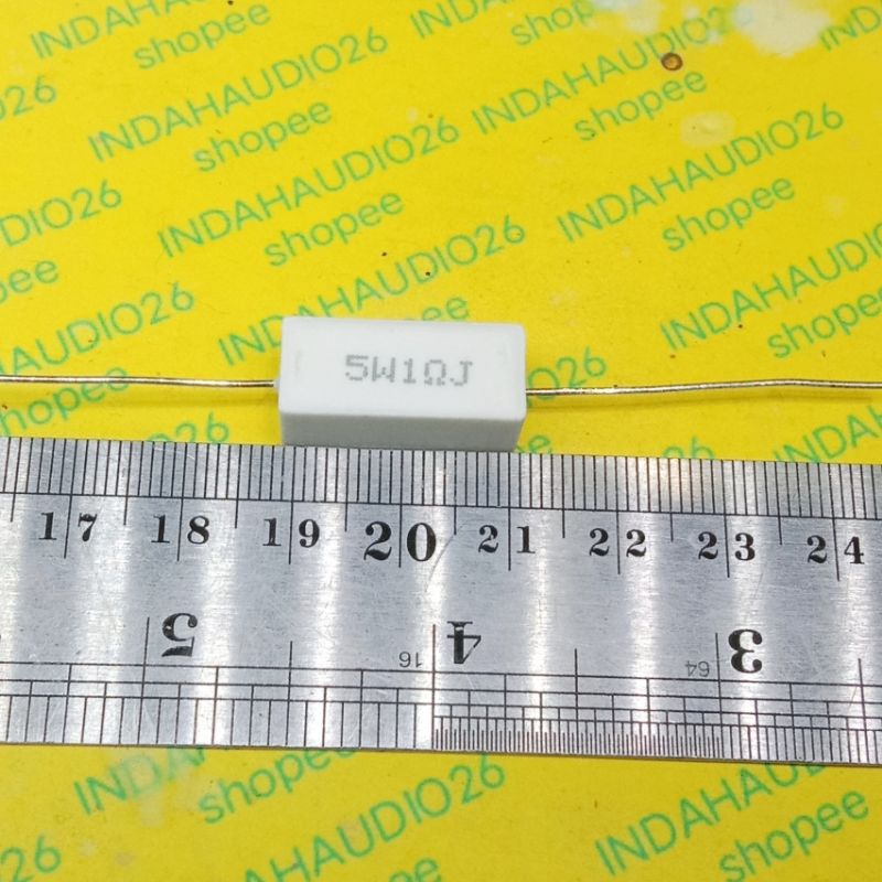 TAIWAN 1R 5W ตัวต้านทาน 1 โอห์ม THICK FEET CLEAR COPPER 5 วัตต์ 5 วัตต์ ชอล์ก 5 วัตต์